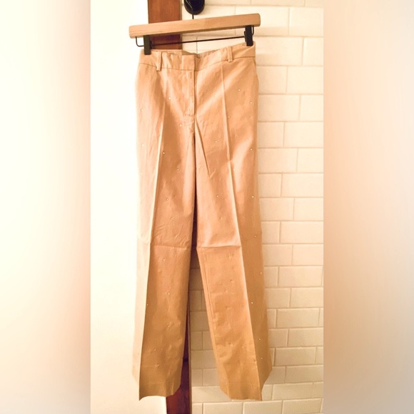 J.Crew Wide-Leg ✨Rhinestone✨Sydney Chino Pant in “Sand Castle” - Picture 2 of 6